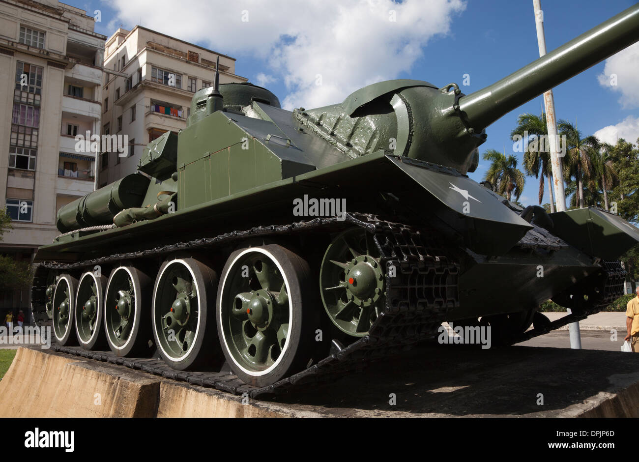 Sowjetischen gebaut SU100 Sturmgeschütz angeblich unter dem Kommando von Fidel Castro Feuer auf US-Kriegsschiff während der Schweinebucht-Fiasko Stockfoto