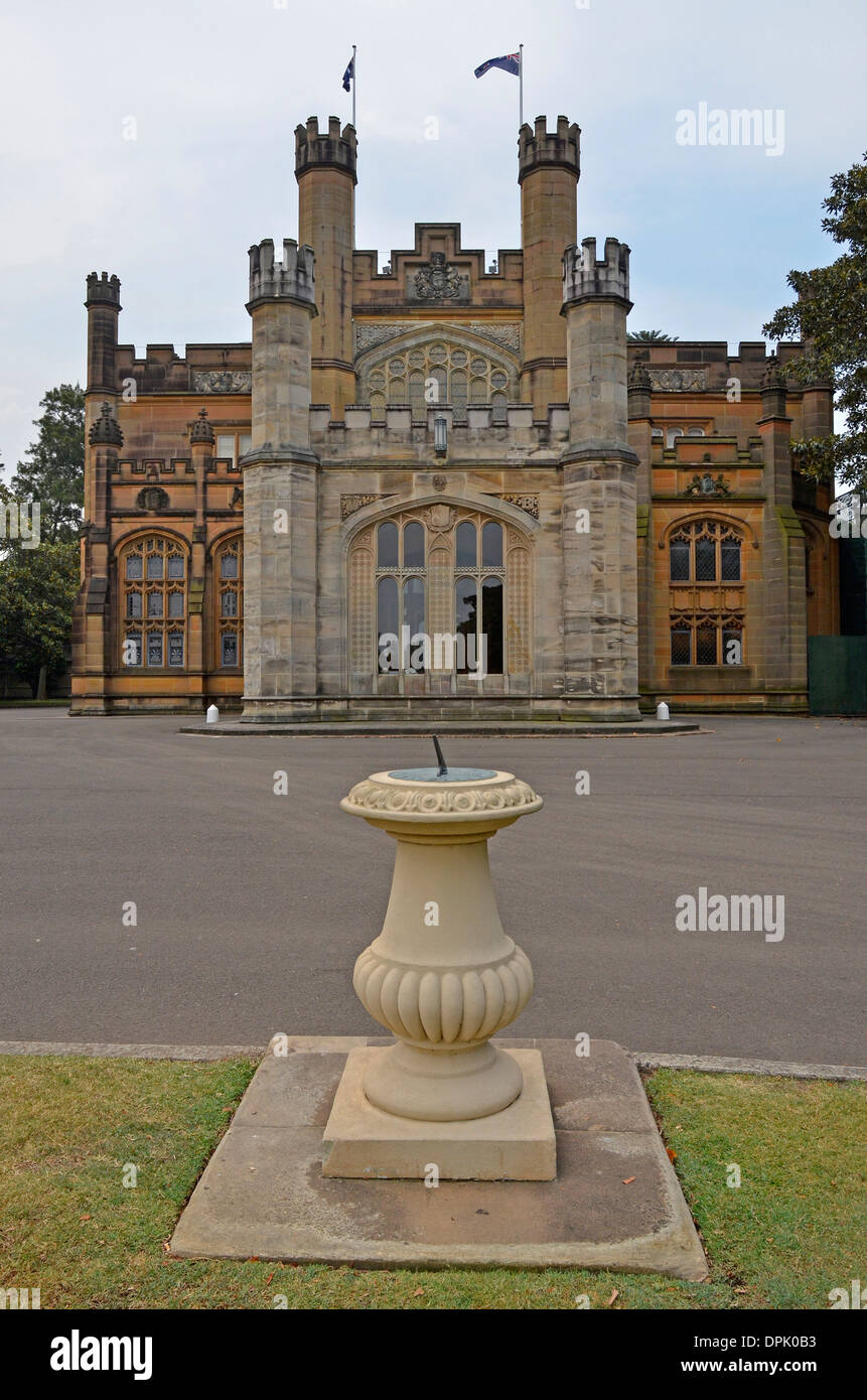 Government House, Sydney, Neugotik, Stockfoto