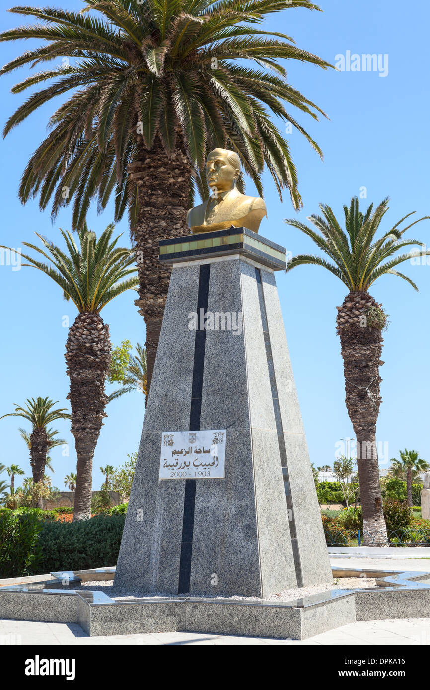 Denkmal für den ersten Präsidenten Tunesiens Habib Bourguiba, Monastir, Tunesien Stockfoto