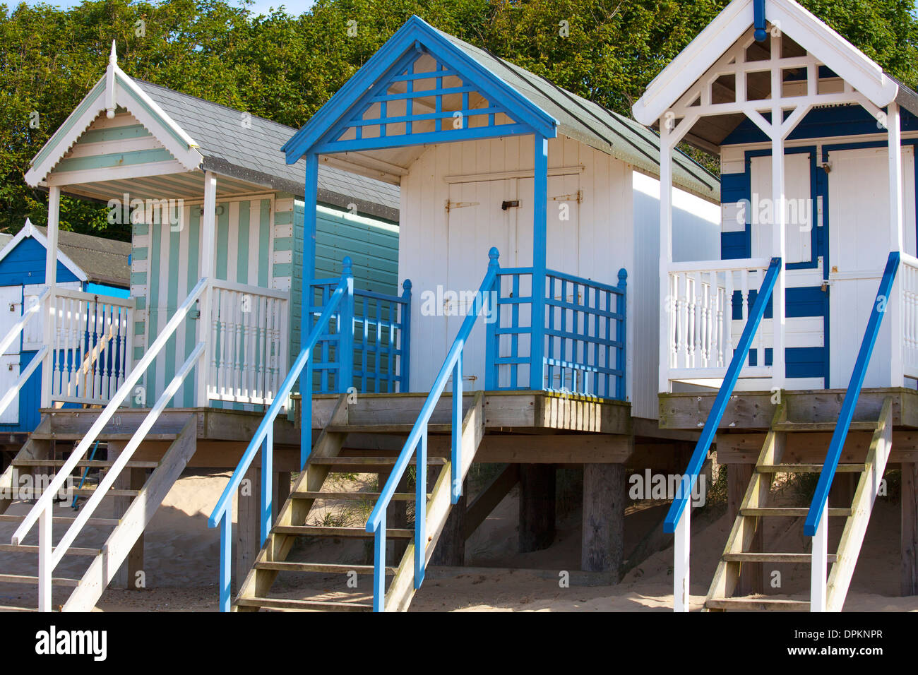 Strand Hütten, Wells-Next-the-Sea, Norfolk Stockfoto