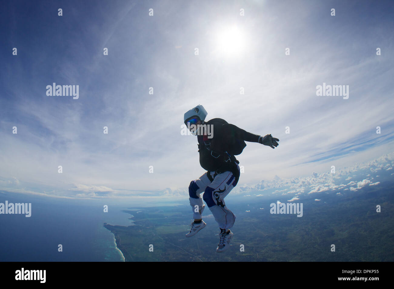 Fallschirmspringer in Diani Beach, Kenia Stockfoto