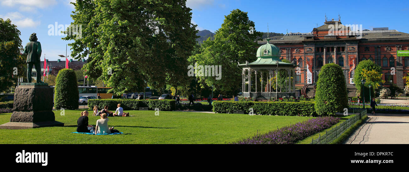 Gärten und der Permanenten, Museum für dekorative Kunst, Stadt Bergen, Hordaland, Norwegen, Scandinavia Europa Stockfoto