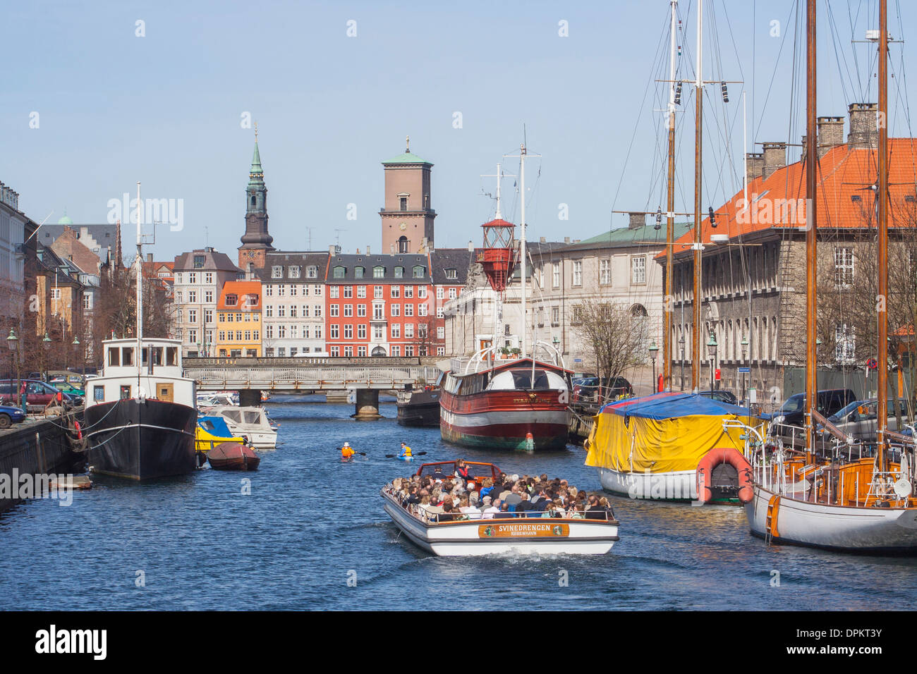 Frederiksholms Kanal am frühen Morgen, Kopenhagen Dänemark Stockfoto