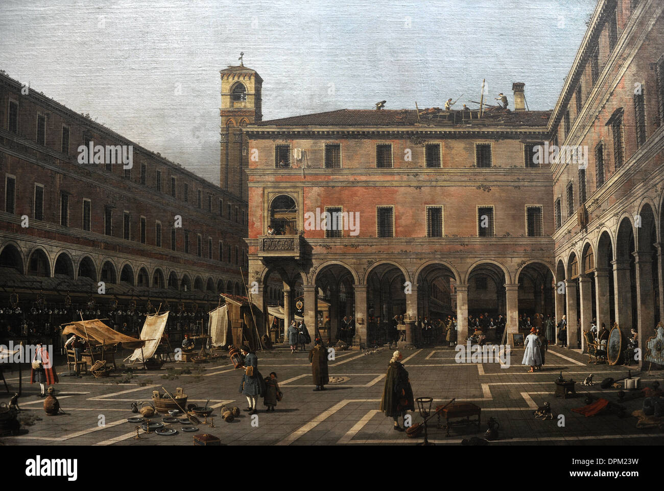 Canaletto (1697-1768). Italienischer Maler. Der Campo di Rialto, 1758-1763. Gemaldegalerie. Berlin. Deutschland. Stockfoto