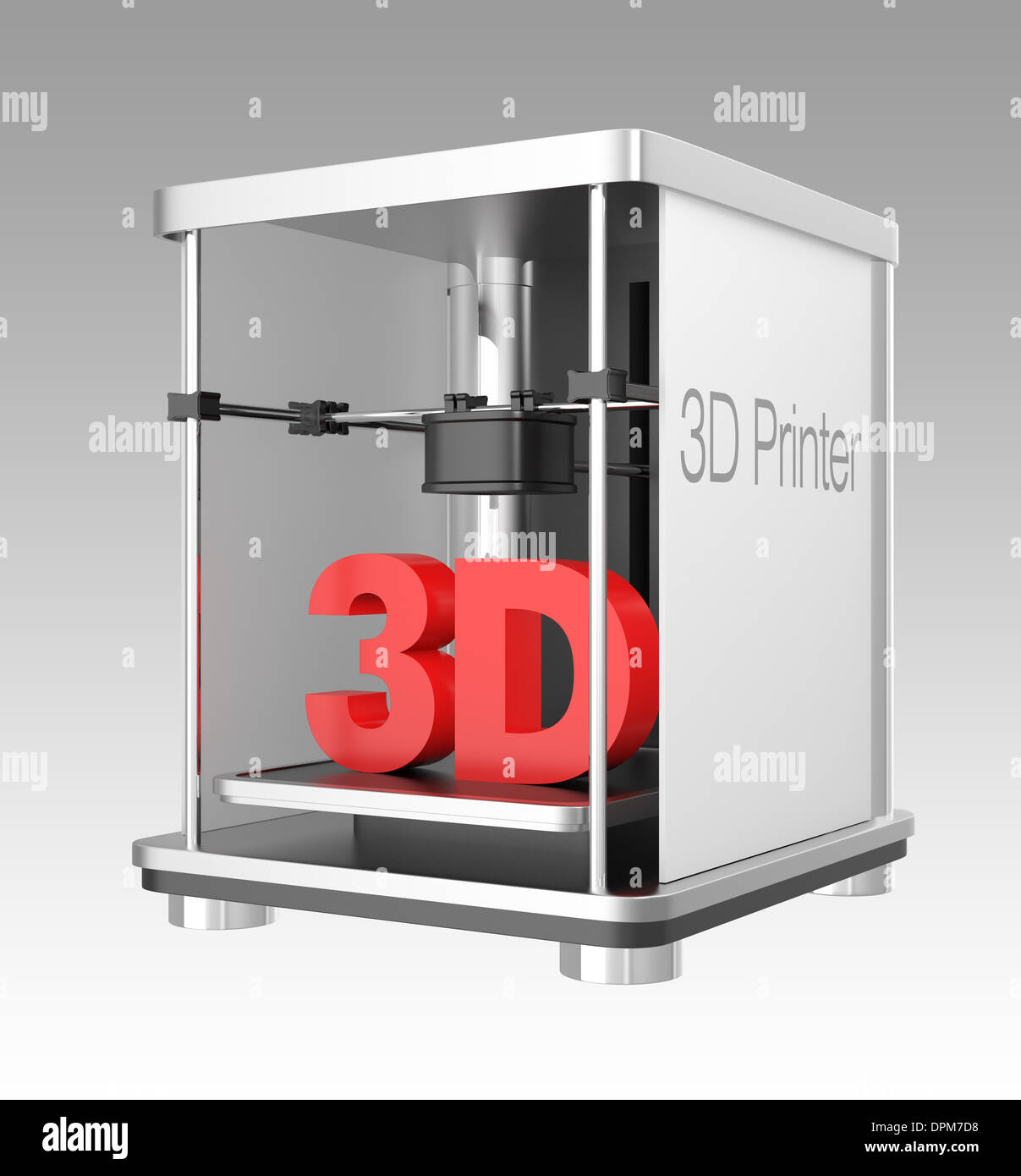 3D Drucker mit Beschneidungspfad Stockfoto