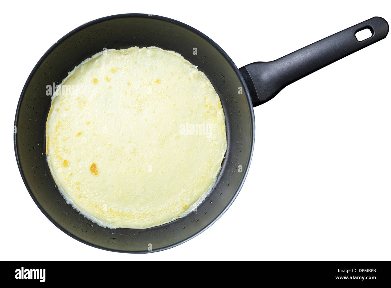 Pfannkuchen in der Pfanne Stockfoto