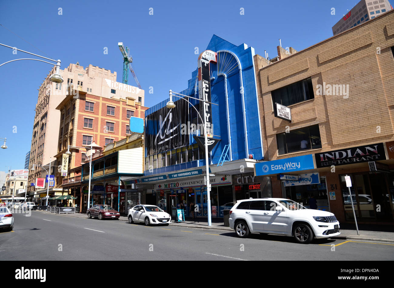 Hindley Street in Adelaide, Südaustralien Stockfoto