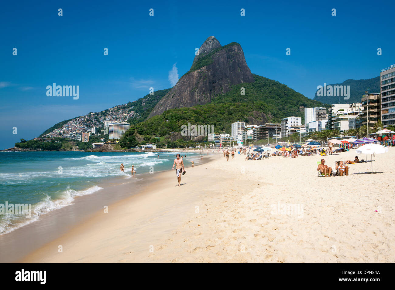Ipanema Beach, Rio De Janeiro, Brasilien Stockfoto