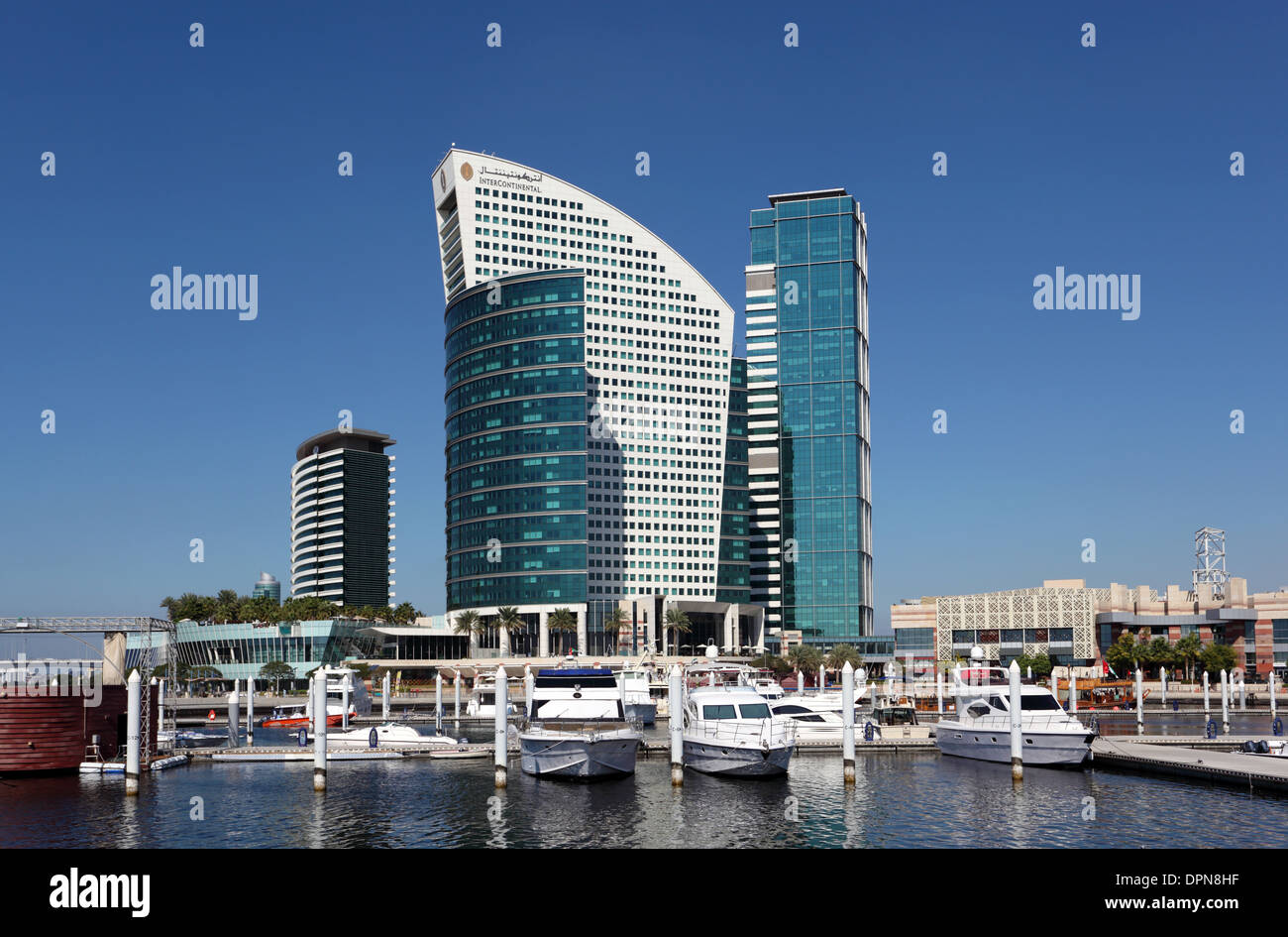 Hotel Intercontinental Dubai Festival City. Vereinigte Arabische Emirate Stockfoto