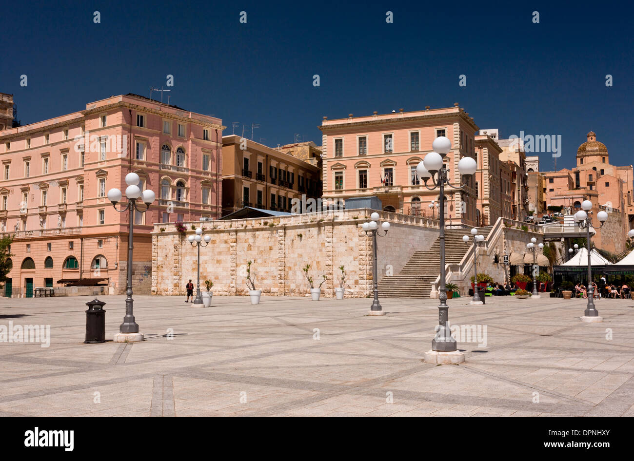 Die Bastione San Remy in Cagliari, Sardinien, Italien. Stockfoto