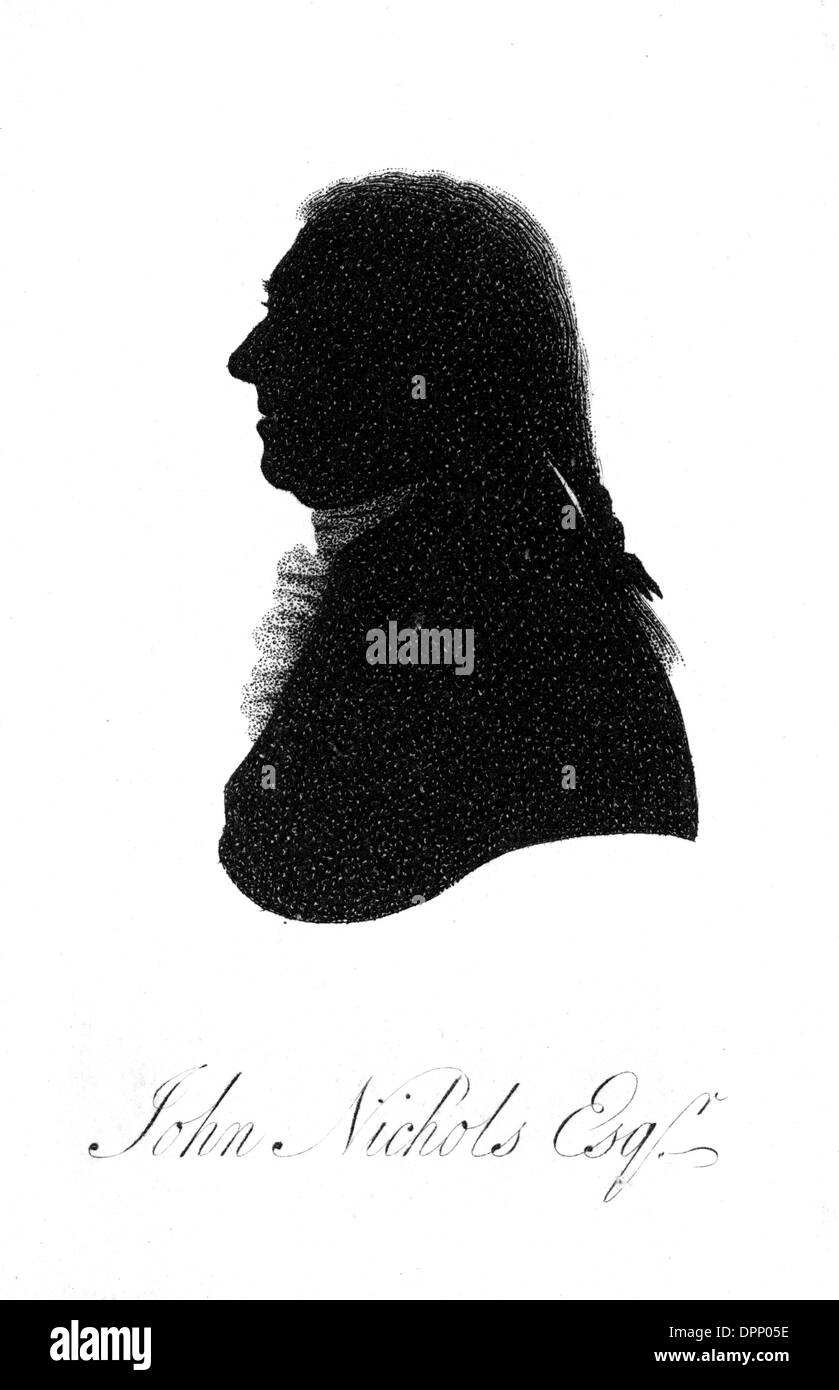 JOHN NICHOLS SILHOUETTE Stockfoto