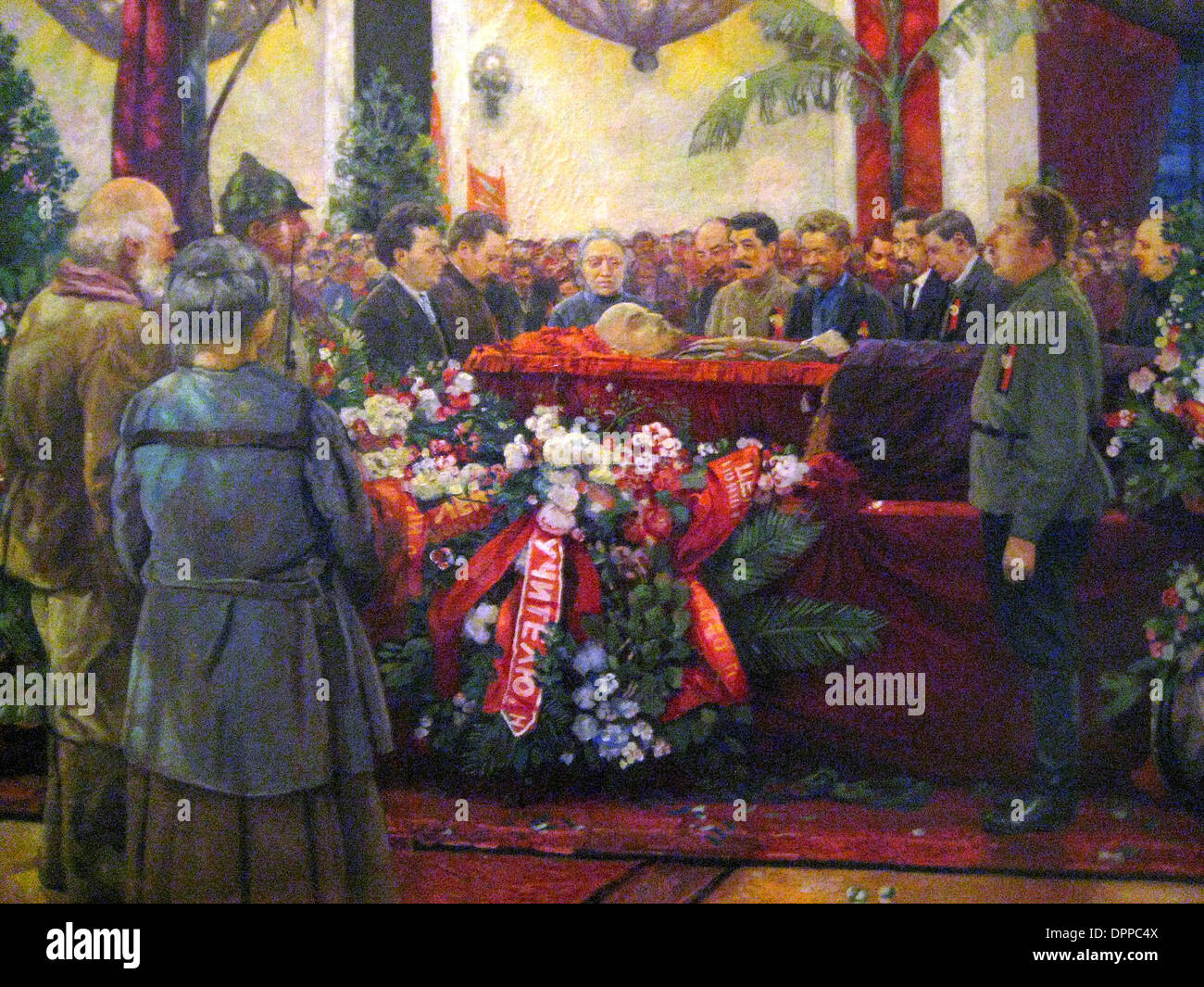 Lenins Begräbnis. Vladimir Ilyich Lenin, russischer kommunistischer Revolutionär, Politiker und Ministerpräsident der Sowjetunion Stockfoto