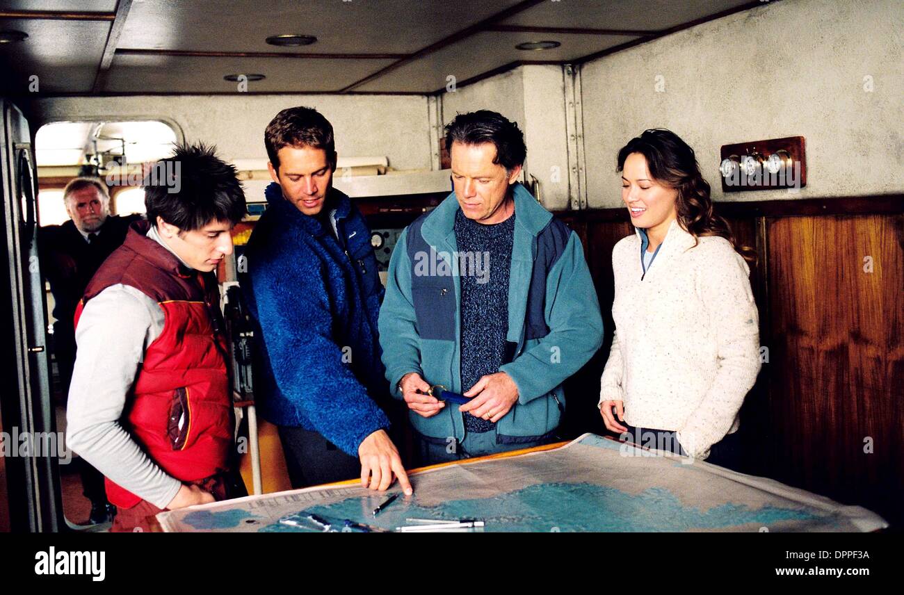 26. Januar 2006 - '' acht unten ''. Von K46856 geliefert. (L-R) Jason Biggs, Paul Walker, Bruce Greenwood und Moon Bloodgood. (Kredit-Bild: © Globe Photos/ZUMAPRESS.com) Stockfoto