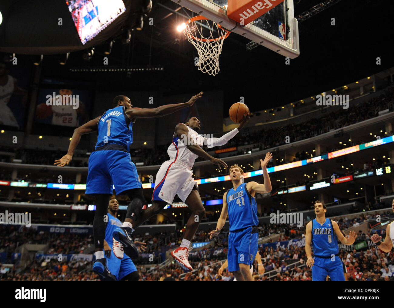 Los Angeles, Kalifornien, USA. 15. Januar 2014. Darren Collison die Clippers in der NBA Basketball-Spiel zwischen den Dallas Mavericks und den Los Angeles Clippers im Staples Center in Los Angeles, Kalifornien John Green/CSM/Alamy Live News Stockfoto