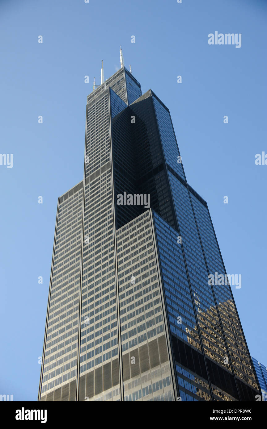 Willis Tower (früher benannt und noch gemeinhin als Sears Tower), Chicago, Illinois Stockfoto