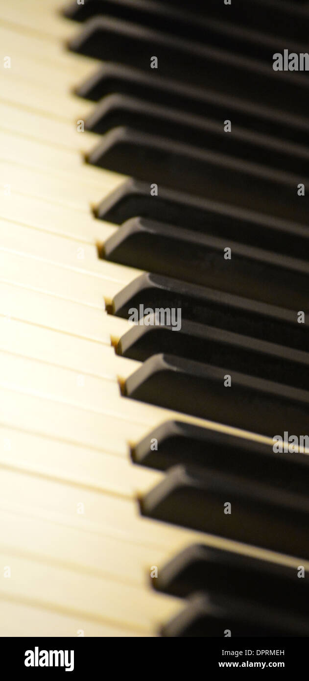 Baby Grand Piano und alle ihre Schlüssel Stockfoto