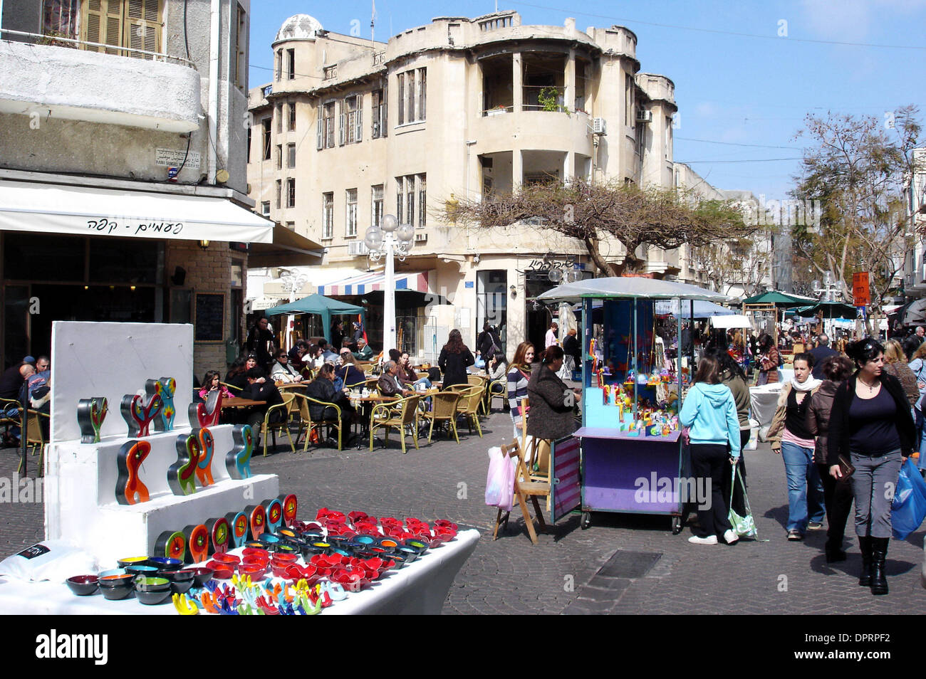 31. Dezember 2008 - Tel Aviv, Israel - Israelis Nachalat Binyamin Fußgänger Einkaufszentrum in Tel Aviv, Israel. (Kredit-Bild: © Rafael Ben-Ari/Chamäleons Auge/ZUMA Press) Stockfoto