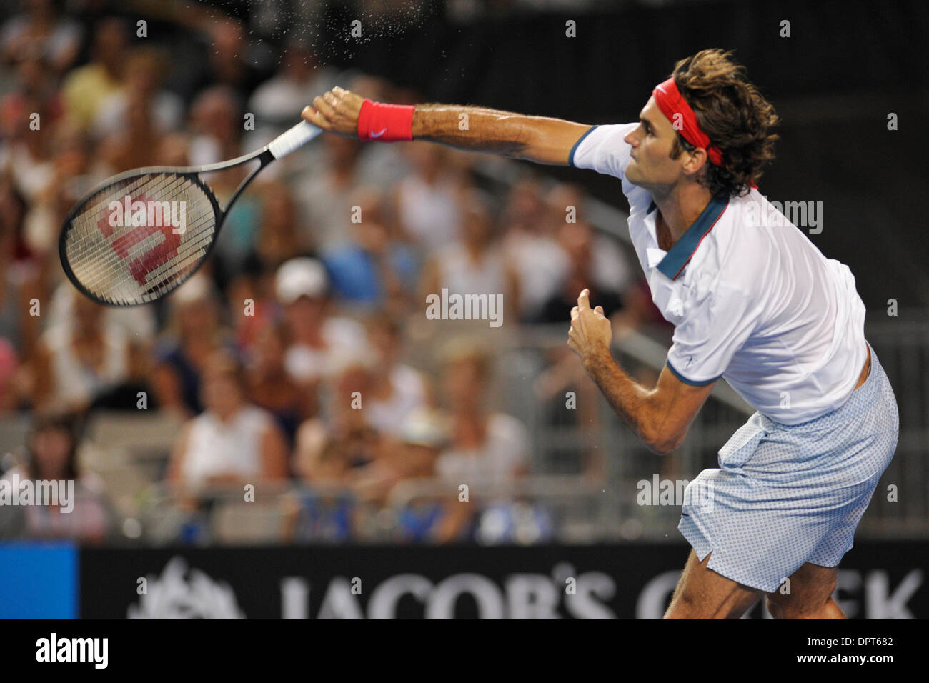 Melbourne, Australien. 16. Januar 2014. Roger Federer der Schweiz in Aktion am vierten Tag der Australian Open aus Melbourne Park. Bildnachweis: Aktion Plus Sport/Alamy Live-Nachrichten Stockfoto