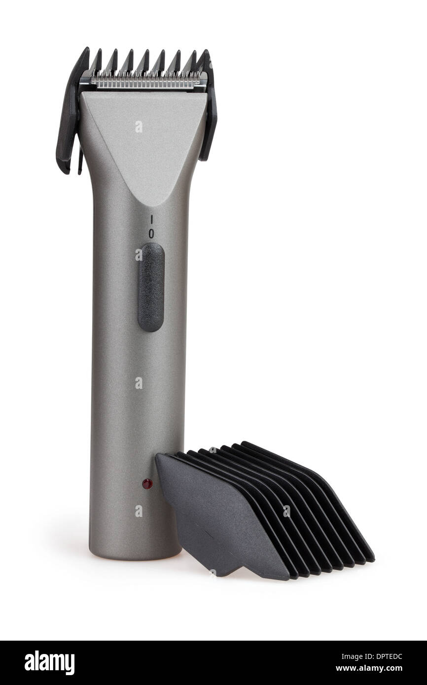Haarschneidemaschinen, isoliert auf weiss Stockfoto