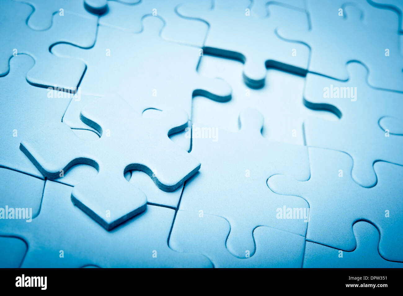 leere unvollendete Jigsaw puzzle Stockfoto