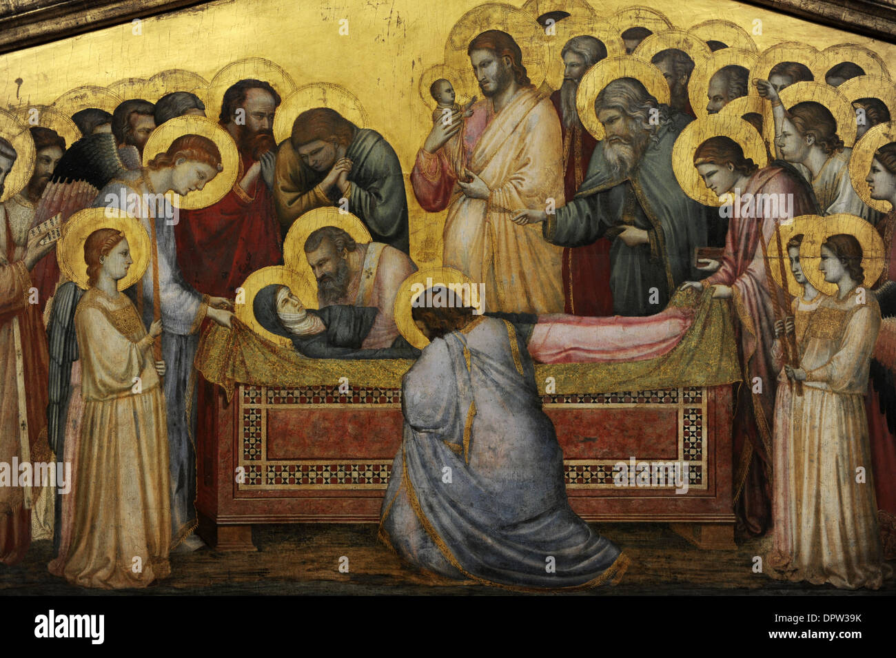 Giotto di Bondone (1267-1337). Italienischer Maler. Die Grablegung Mariens, c.1310. Detail. Gemaldegalerie. Berlin. Deutschland. Stockfoto