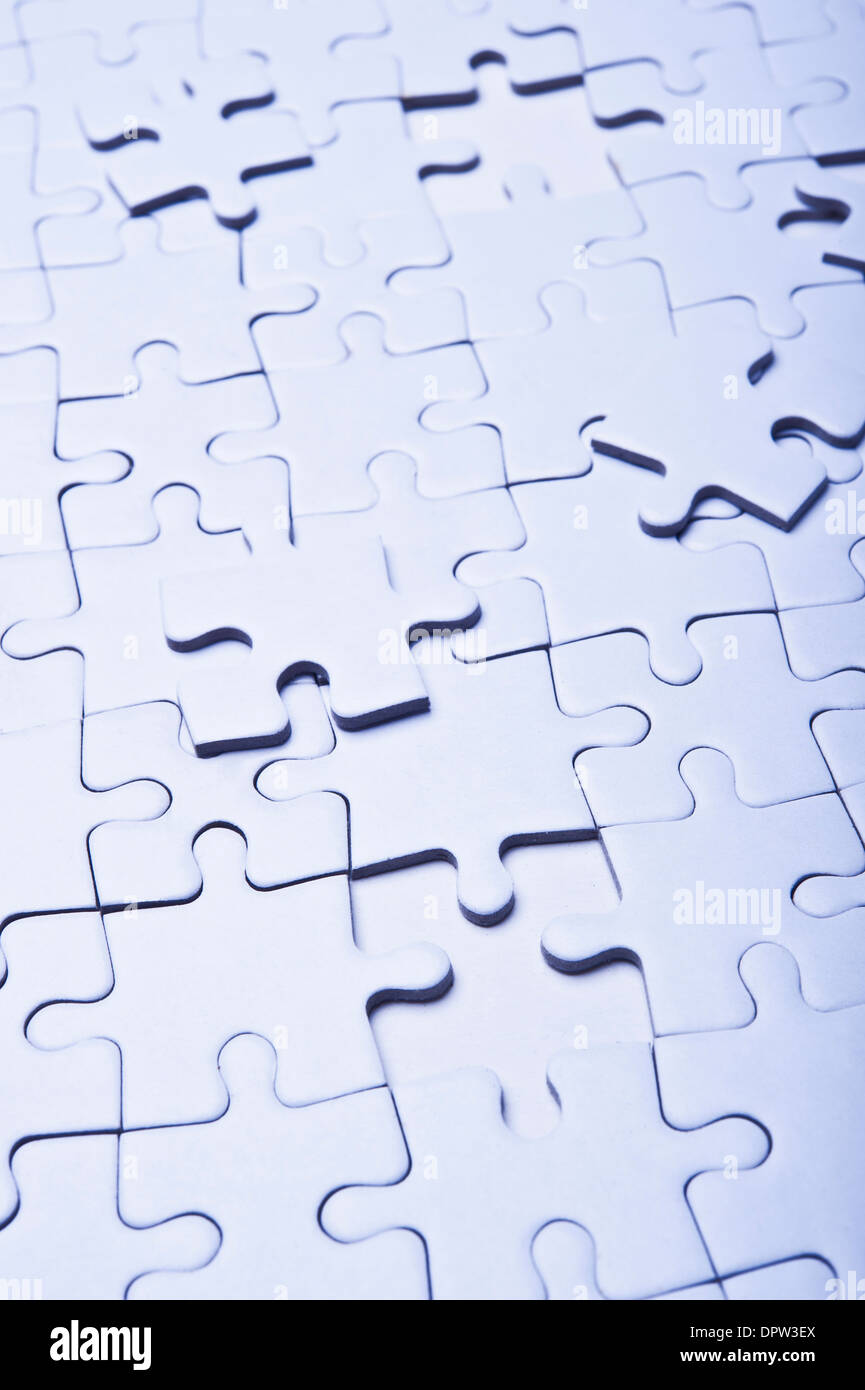 leere unvollendete Jigsaw puzzle Stockfoto