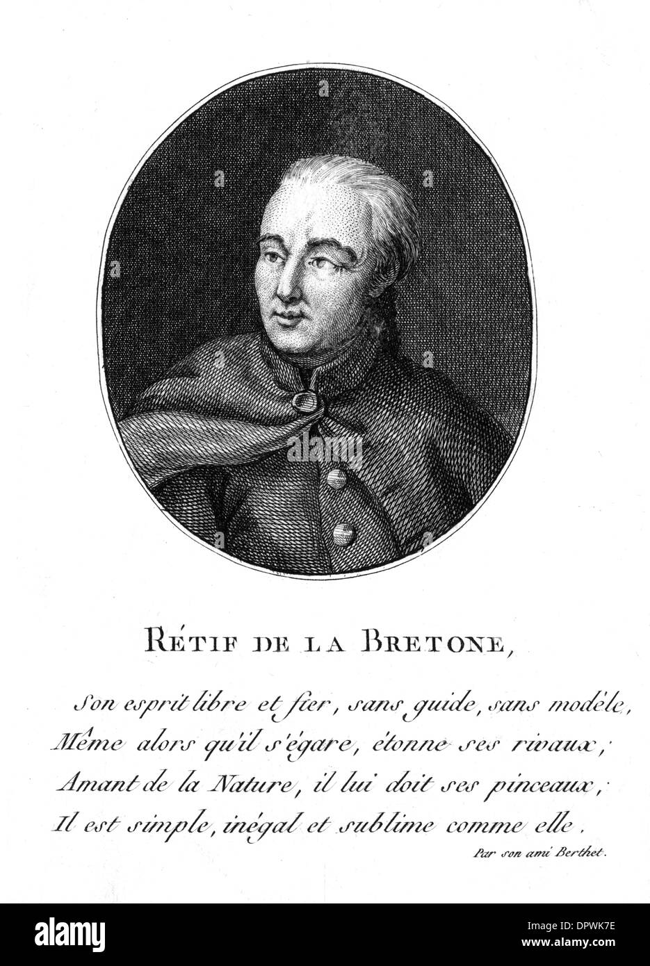 RESTIF DE LA BRETONNE Stockfoto
