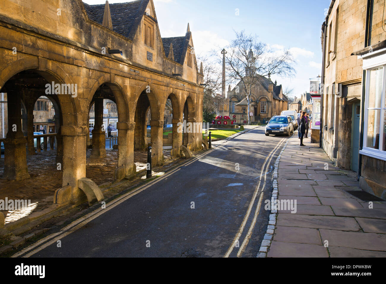 Die Markthalle an der High Street im Zentrum von Chipping Campden, UK Stockfoto