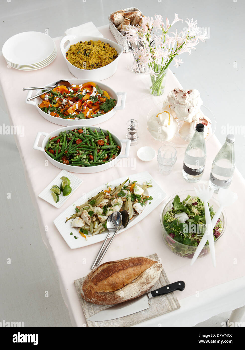 Gesundes Frühstücksbuffet Stockfoto