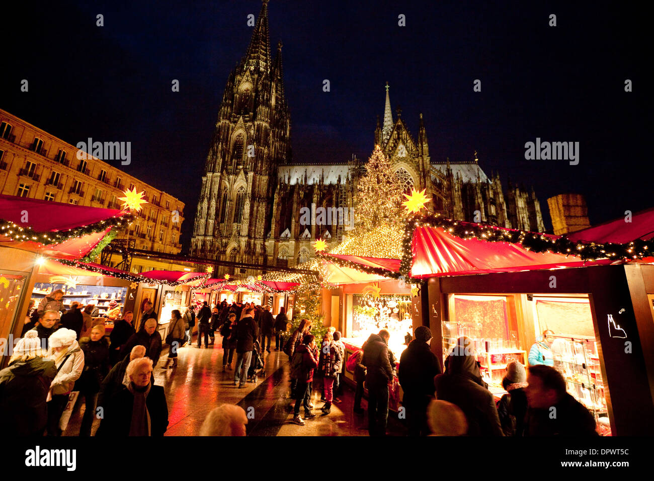 Köln Weihnachtsmarkt, der Kölner Dom, Köln (Köln), Deutschland, Europa Stockfoto
