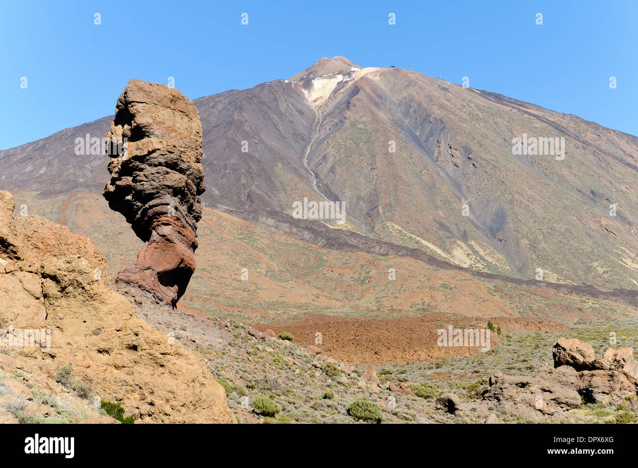 Dedo de Dios oder Roque Cinchado oder Finger Gottes, Nationalpark Teide, Teneriffa, Spanien Stockfoto