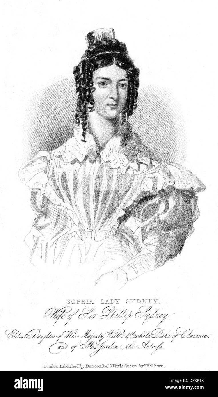 LADY SOPHIA SIDNEY Stockfoto