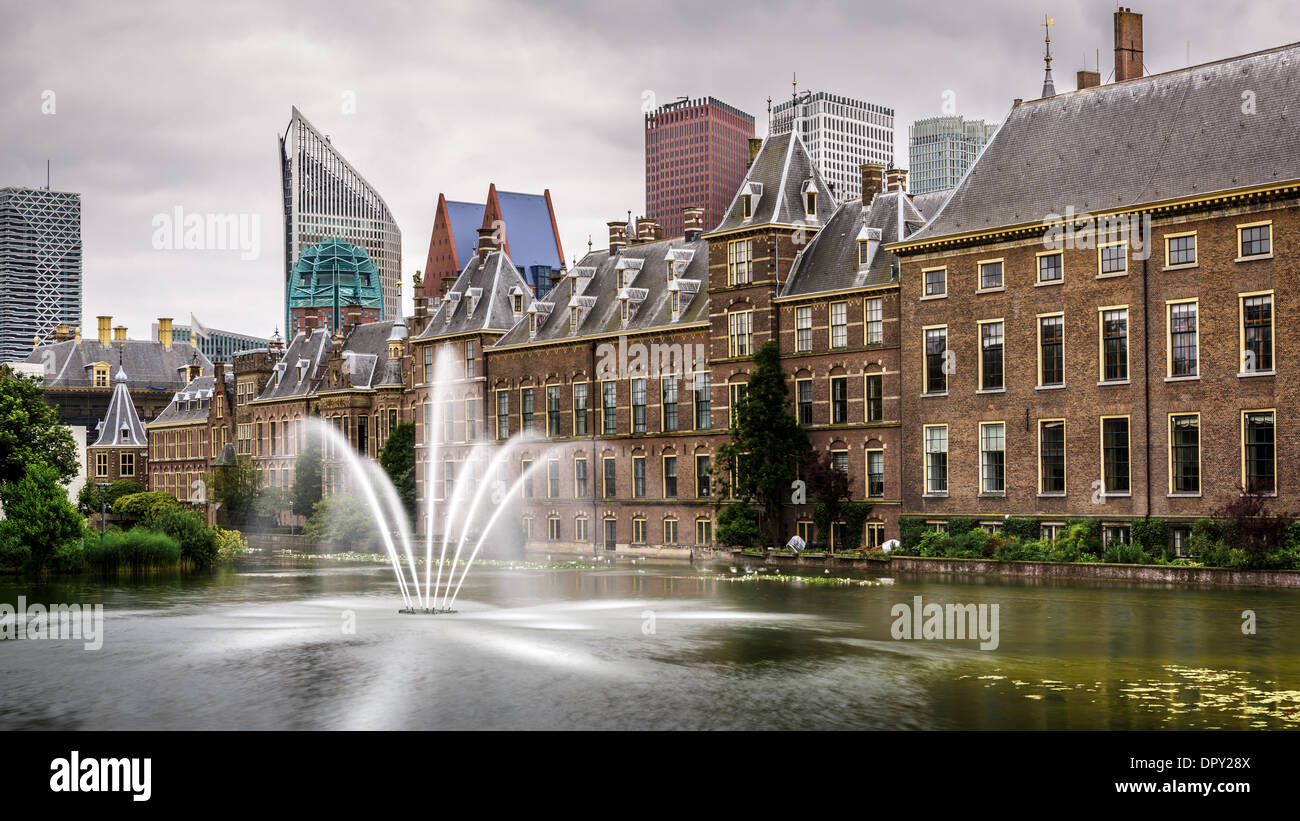Senat Gebäude des niederländischen Parlaments Komplex, den Haag, Niederlande. Stockfoto
