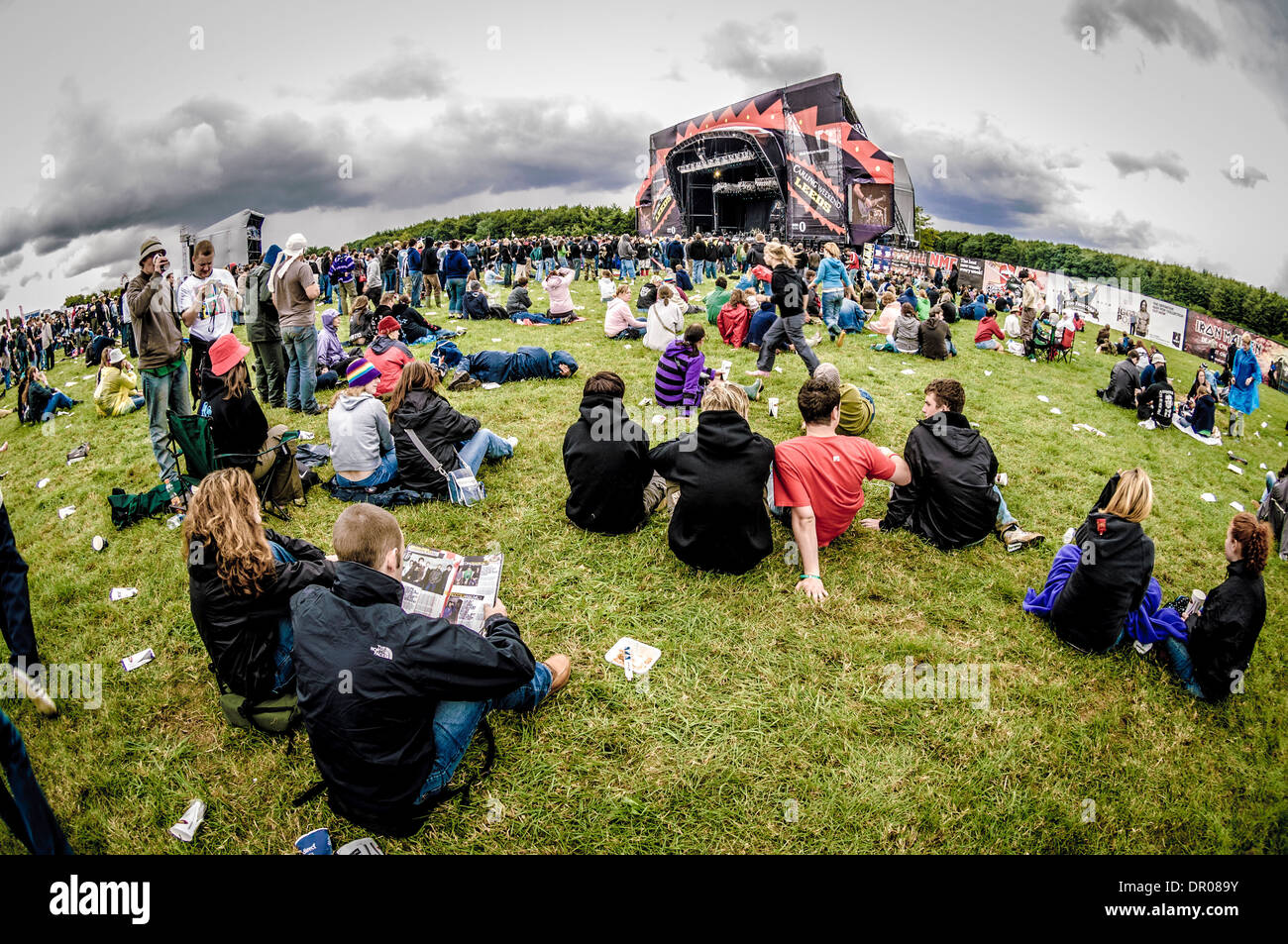 Leeds Festival - Publikum Stockfoto