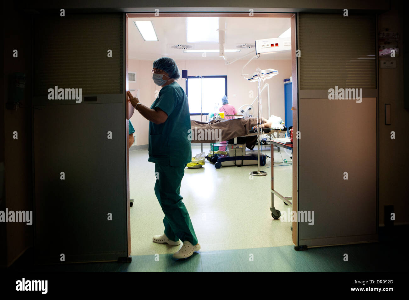 OP-KRANKENSCHWESTER Stockfoto