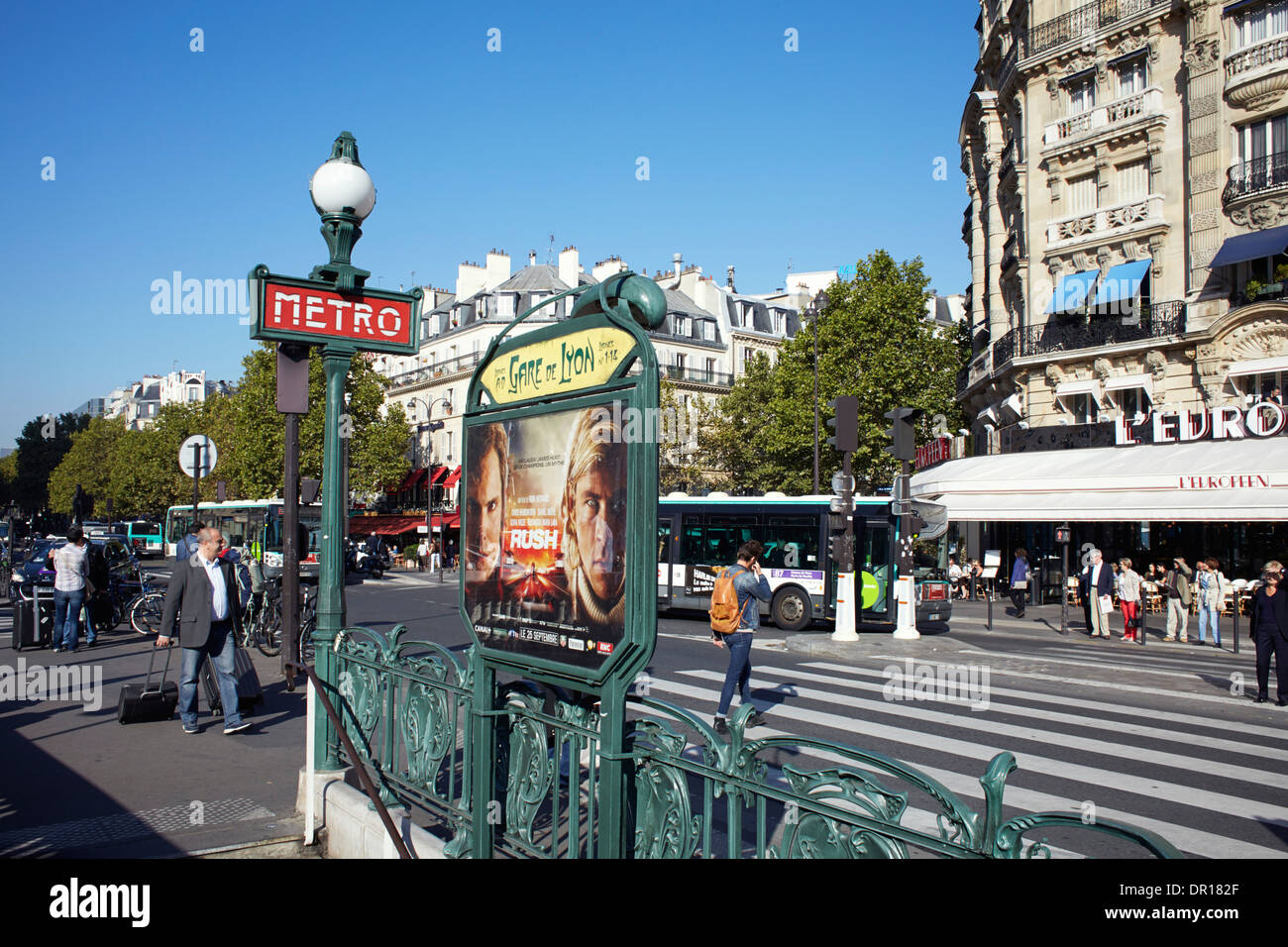 U-Bahnstation Gare de Lyon, Paris Stockfoto