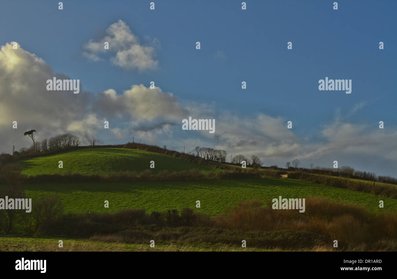Ländlichen Hügel Landschaft Beesands Devon Stockfoto
