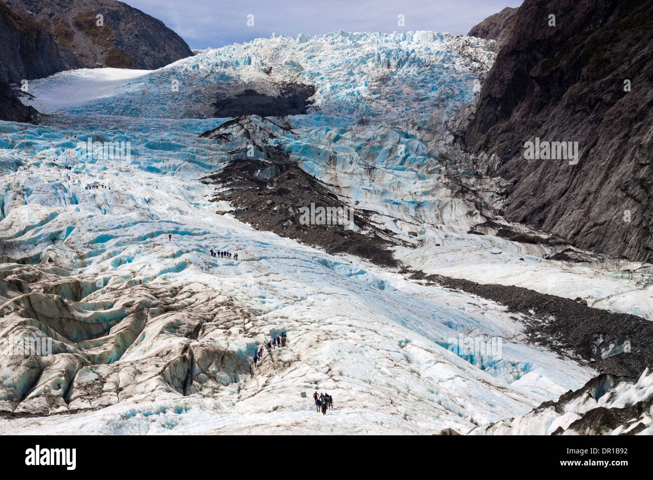 Malerische Landschaft in Franz Josef Glacier. Südalpen, West Coast, Südinsel, Neuseeland. Stockfoto