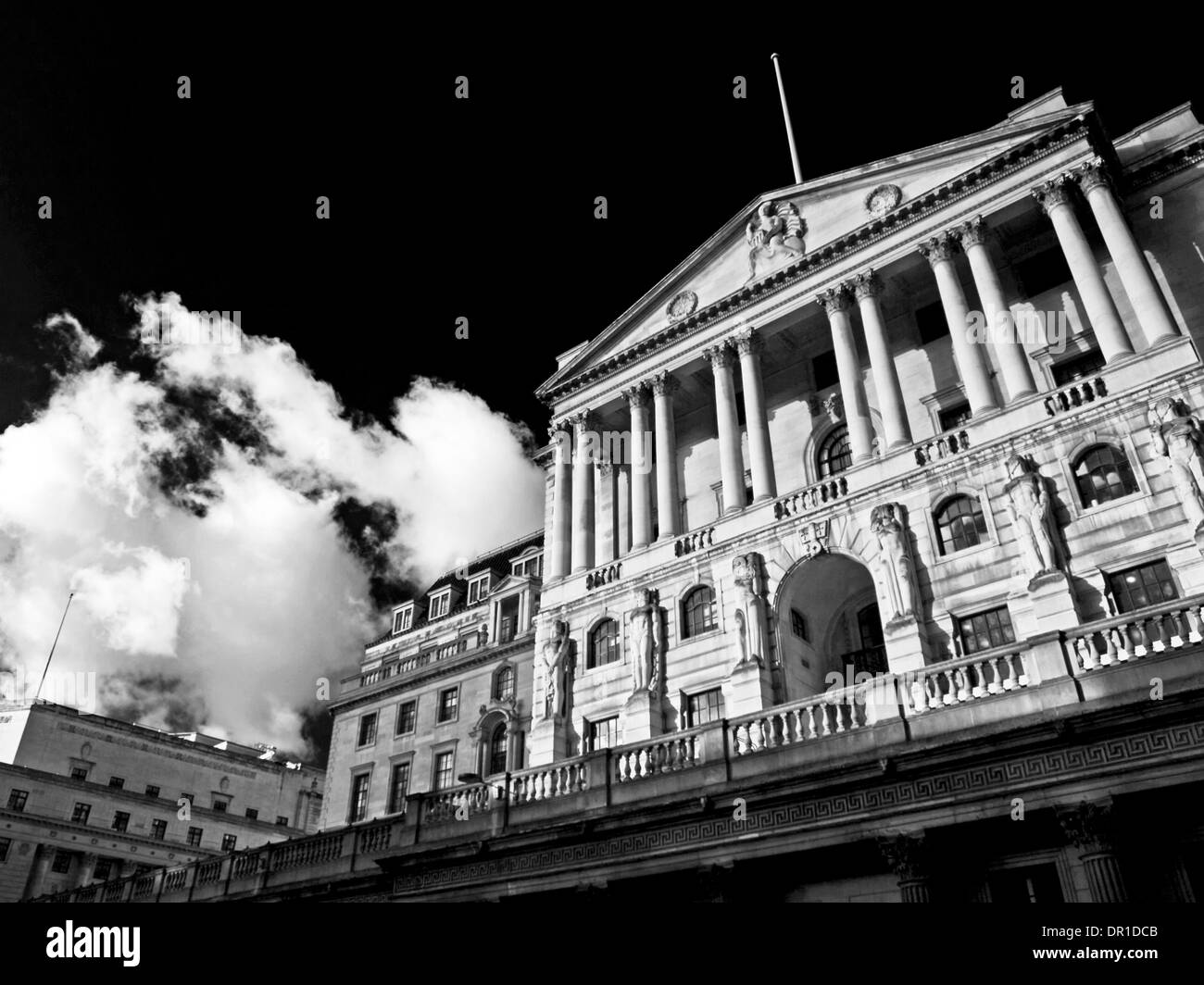 Die Bank of England Hauptsitz, Threadneedle Street, City of London, London, England, Vereinigtes Königreich Stockfoto