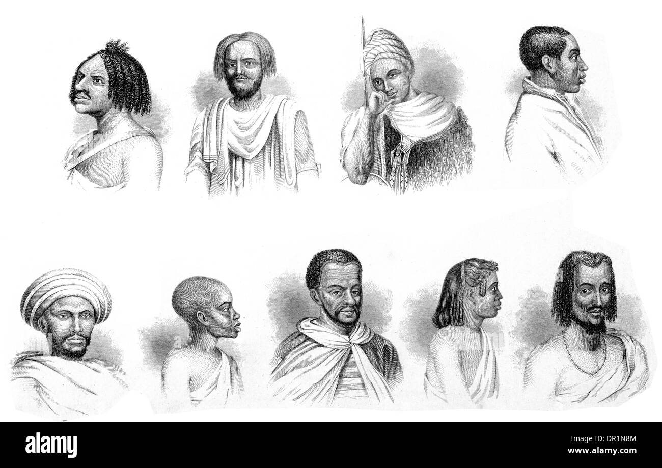 Rennen der Menschen in Nordafrika ca. 19889 Stockfoto