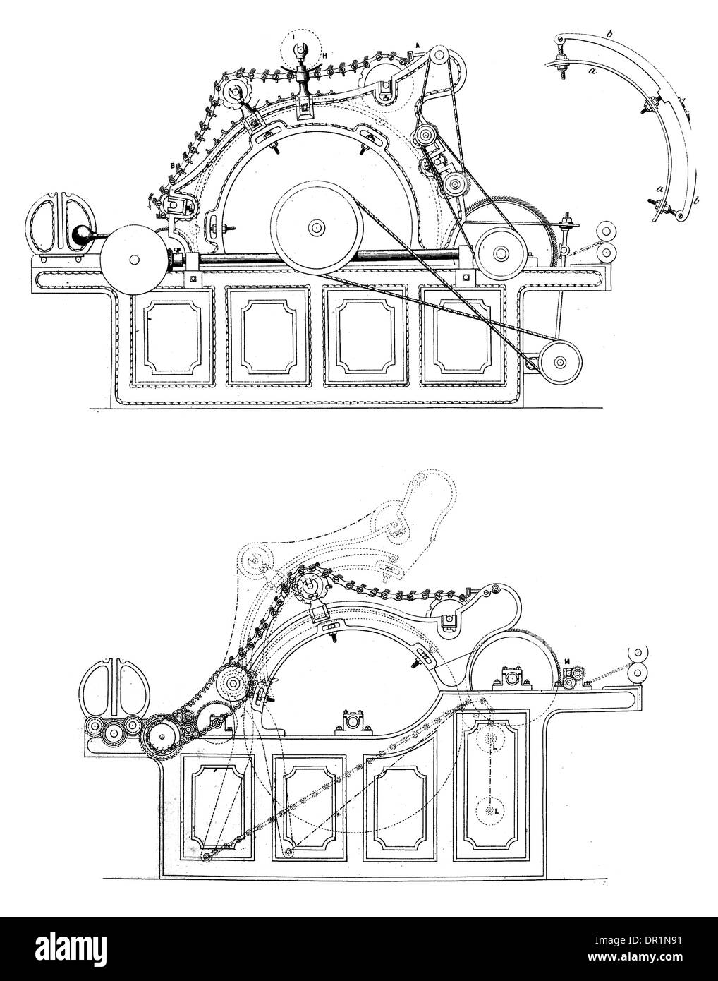 Leich Patent selbst Abisolieren Motor ca. 1889 Stockfoto