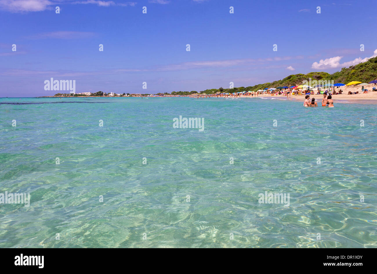 Italien, Apulien, Porto Cesareo, Punta Prosciutto Strand. Stockfoto