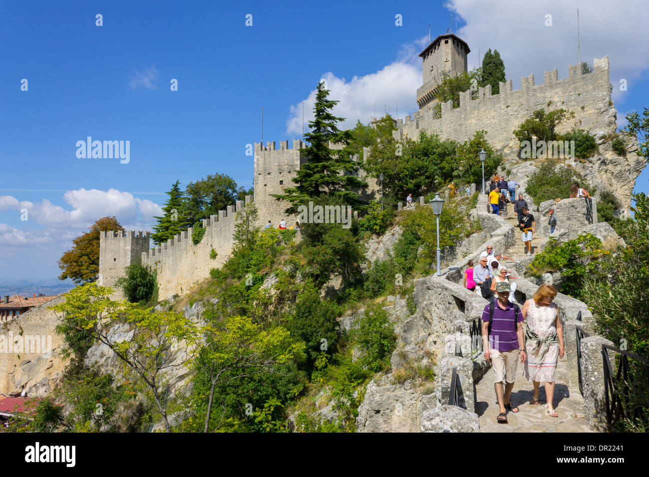 Italien, Emilia Romagna, San Marino, La Rocca - Torre Guaita - Prima Torre Stockfoto