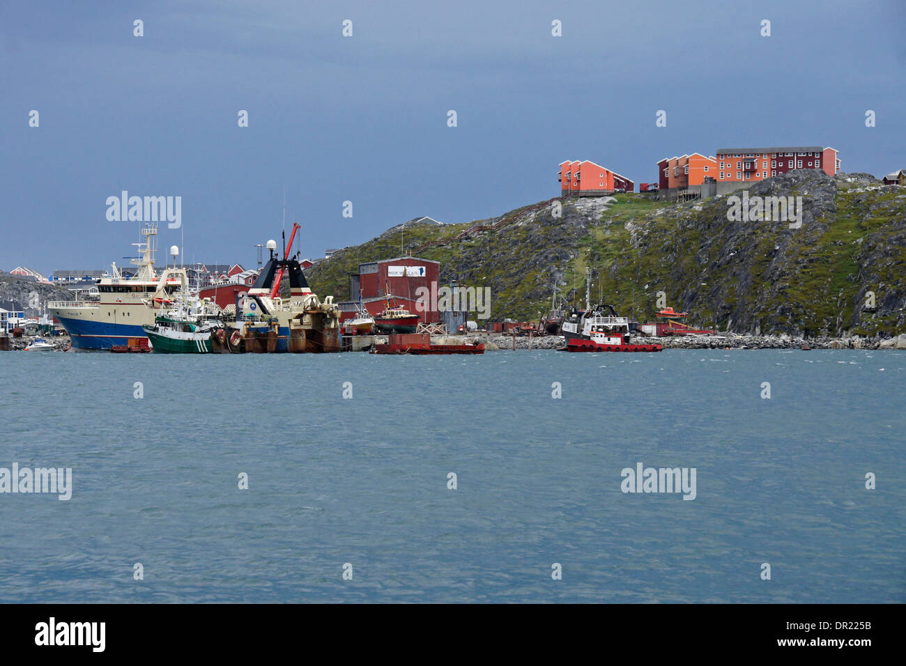 Hafen von Nuuk (Godthab), Grönland Stockfoto