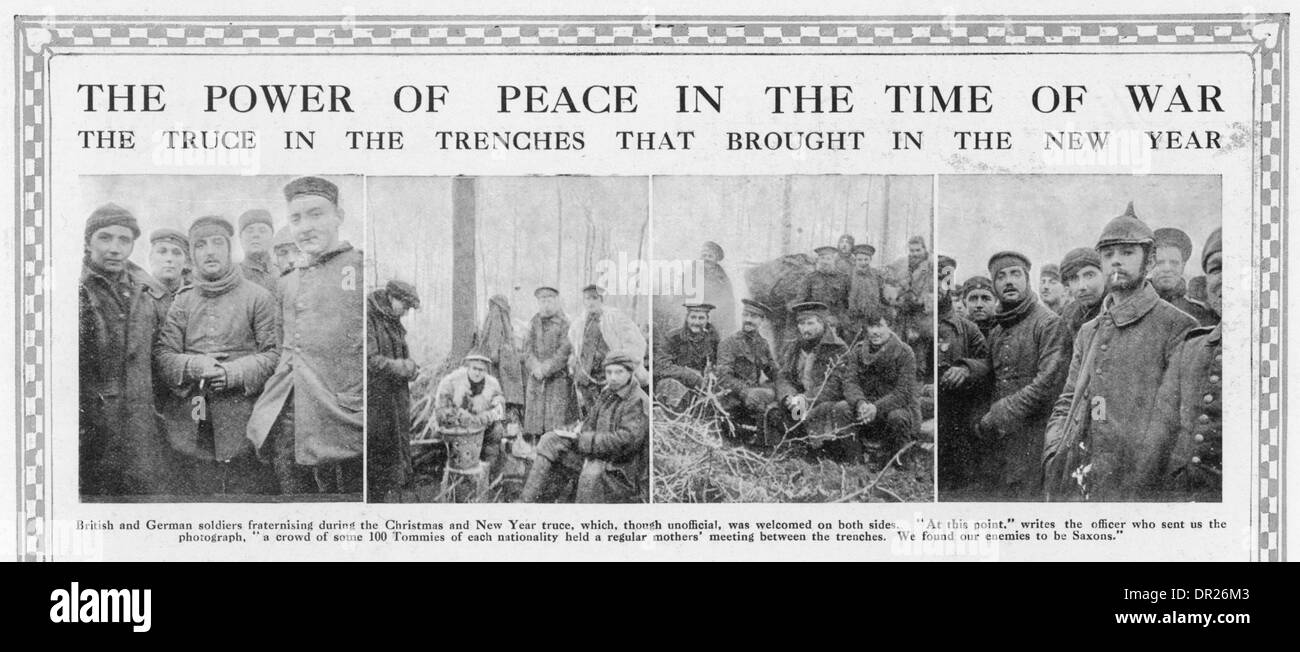 CHRISTMAS TRUCE/SOLDATEN Stockfoto