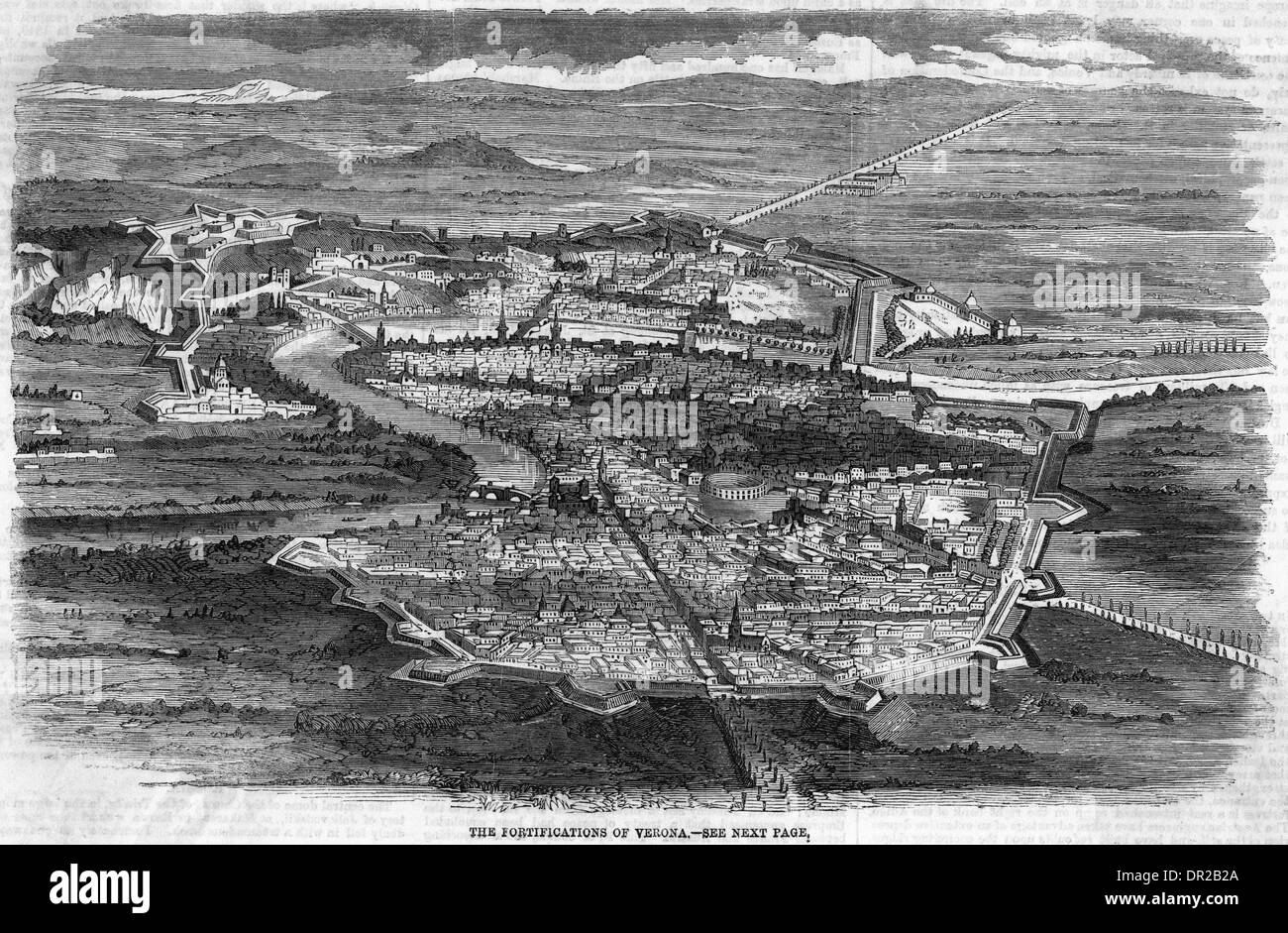 VERONA BEFESTIGT Stockfoto