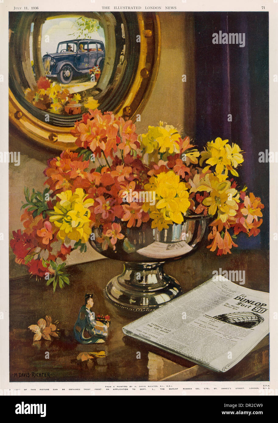 WERBUNG FÜR DUNLOP Stockfoto