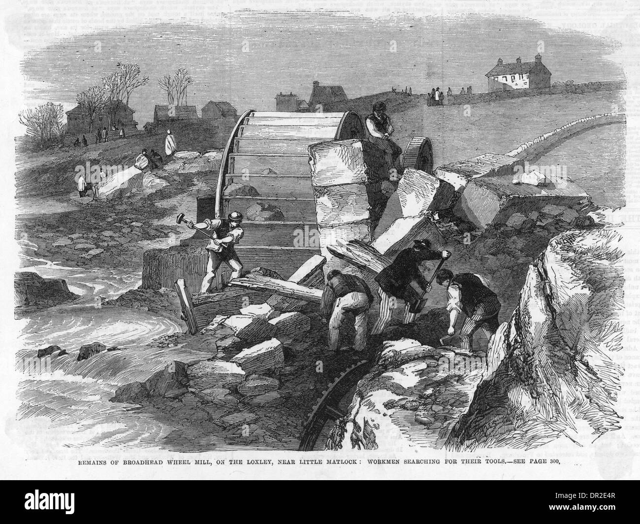 GROSSE SHEFFIELD-ÜBERSCHWEMMUNG 1864 Stockfoto