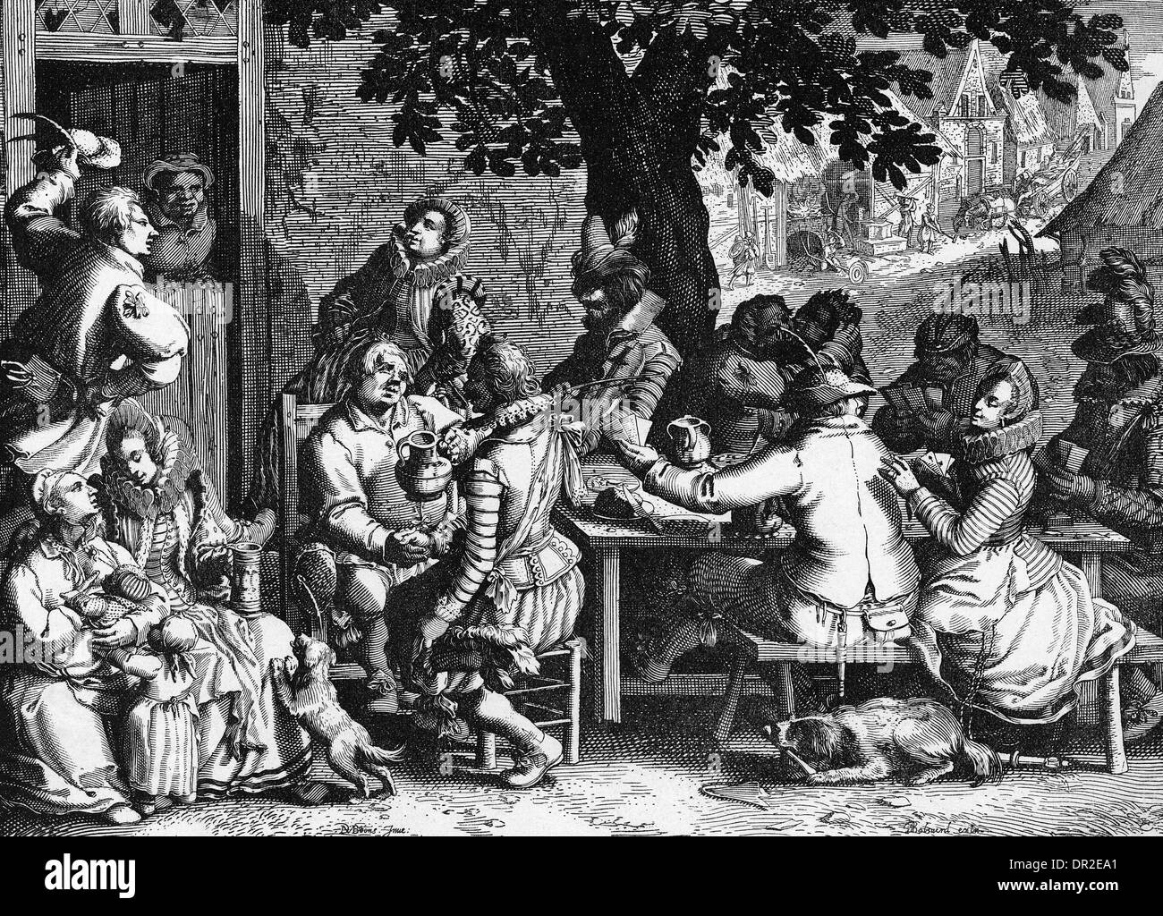 NIEDERLÄNDISCH UND SPANISCH Stockfoto