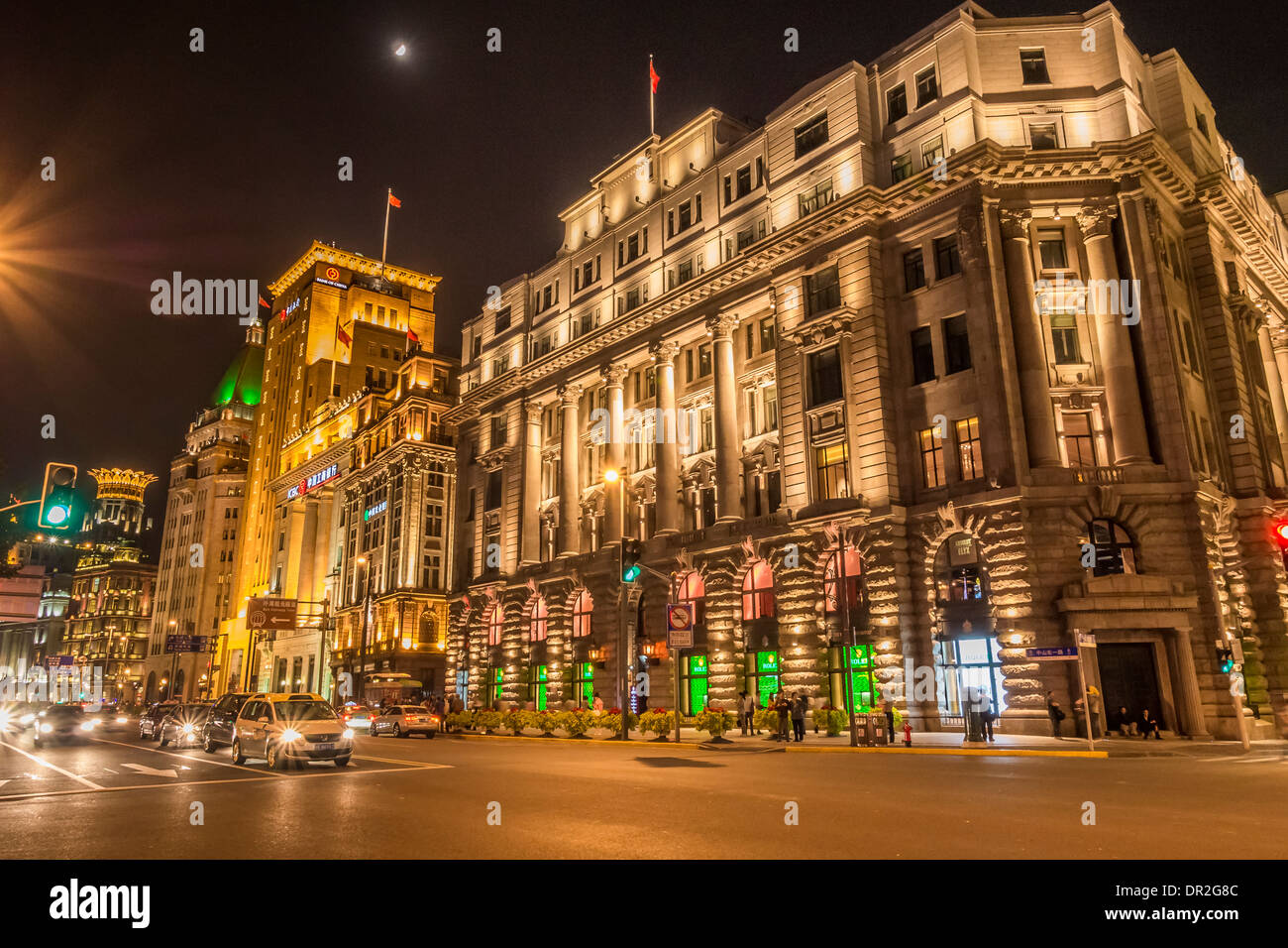 Nachtansicht des Shanghai Bund, Shanghai, China Stockfoto Nachtansicht des Shanghai Bund, Shanghai, China Stockfoto